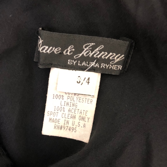 Dave & Johnny Black Prom Formal Gown Dress 3/4 - Picture 7 of 7